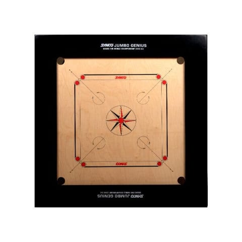 Synco Jumbo Carrom Genius Full Size Carrom Board Thick Border