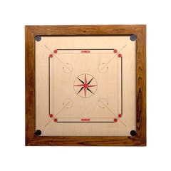 Synco Carrom Board Premia Limited Edition स्वाक्षरी केलेले 20mm पूर्ण आकाराचे कॅरम बोर्ड