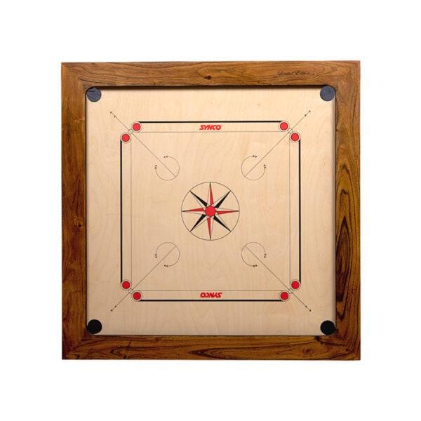 Synco Carrom Board Premia Limited Edition دستخط شدہ 20mm فل سائز کیرم بورڈ