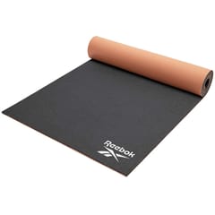 REEBOK DOUBLE SIDED YOGA MAT, 6MM(BLACK/DESERT DUST)