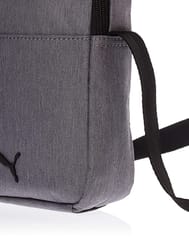 PUMA Polyester 17 cms Charcoal Gray Messenger Bag (7667502)