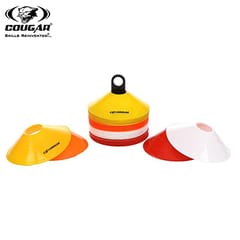COUGAR Cone Marker, Cone Marker Set, Plastic Cones Marker Mini Space Markers Discs for Football, Soccer, Baseball, Agility, Field Sports, Kids Footwork Training -Pack of 10