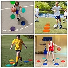 Cougar Agility Dots, Floor Dots Non Slip Raber Agility Markers for Futball, Basketball Training Markers, School Activities, Exercise Drills (Pack of 6)