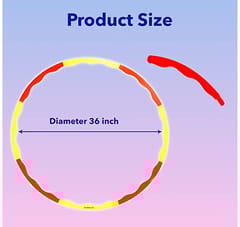 COUGAR Plastic Segmented Hoola Hoop Exercise Ring 36 Inches, Orange