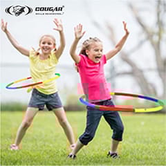 COUGAR Plastic Segmented Hoola Hoop Exercise Ring 36 Inches, Orange
