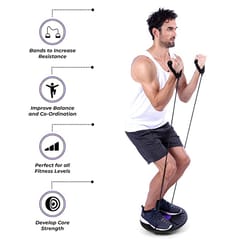 E RELAX Cougar Balance Board with Tube, Stability Training,