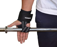 Cougar Weight Lifting Strap Non - Slip Weight Lifting Straps Power Lifting Dead-Lifts Gym bar Wrist Wrap Support Dumbbell Support, Black