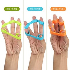Cougar Finger Resistance Bands Finger Grip Exerciser Strengtheners Trainer Hand Resistance Bands for Forearm Exercise/Guitar Finger Pack of 3 Pieces