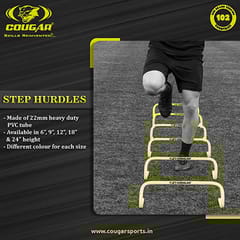 Cougar Agility Eco Hurdle, Step Speed Soccer Training Hurdles, Sizes: 12", (Set of 3)
