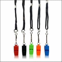COUGAR Whistle with Lanyard (Pack of 3) Coaches Referee Whistles with Lanyards, Plastic and 1 Stainless Steel Metal Whistle for Football Sports Lifeguards Survival Emergency Training (Multicolor)