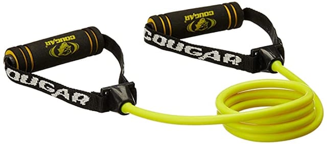 COUGAR Natural Rubber Toning Tube for Exercise, Resistance Band Set with Handles, Single Toning Resistance Tube Heavy Quality, All Purpose Fitness Tube for Home and Gym Elite (Medium)