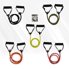 COUGAR Natural Rubber Toning Tube for Exercise, Resistance Band Set with Handles, Single Toning Resistance Tube Heavy Quality, All Purpose Fitness Tube for Home and Gym Elite (Medium)