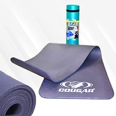 Cougar 12mm اضافی موٹا NBR یوگا اور کیرینگ اسٹریپ کے ساتھ ورزش کی چٹائی