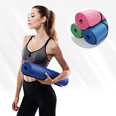 Cougar 12mm اضافی موٹا NBR یوگا اور کیرینگ اسٹریپ کے ساتھ ورزش کی چٹائی