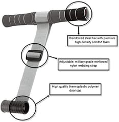 Cougar Abs Workout Equipment for Home Gym or Home Workout - Padded, Portable and Adjustable Sit Up Bar for Floor - Workout Bar and Sit Up Foot Holder