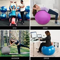 Cougar Anti Burst Gym Ball/ Swiss Birthing Stability Ball for Workout &amp; Fitness/ Yoga Ball with Foot Pump for Men/பெண்கள் (105 செமீ)
