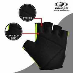 Cougar Beast Sweat Absorbent Spandex Gym Gloves, Suitable for Weight Lifting, Cycling, Exercise, Fitness, Gym Training and General Workouts for Men/Women (Small)