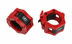 Cougar Olympic Barbell Collar Lock, Weight Bar Plate Locks Collar Clips, Barbell Clamp 50MM Size, Set of 2 Pieces for Workout, Weightlifting, Fitness & Strength Training (Red)