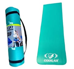 Cougar 12mm अतिरिक्त जाड NBR योगा आणि कॅरींग स्ट्रॅपसह व्यायाम चटई