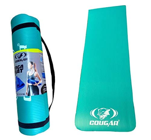 Cougar 12mm Extra Thick NBR Yoga and Exercise Mat with Carrying Strap