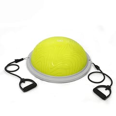 Cougar Half Balance Ball Balance ball with Resistance Bands Balance Trainer with Pump/ for Core Ab Training /Yoga Home Fitness/ Stability Workout/ Strength Exercise Physical Therapy & Gym/ Anti-Skid Surface