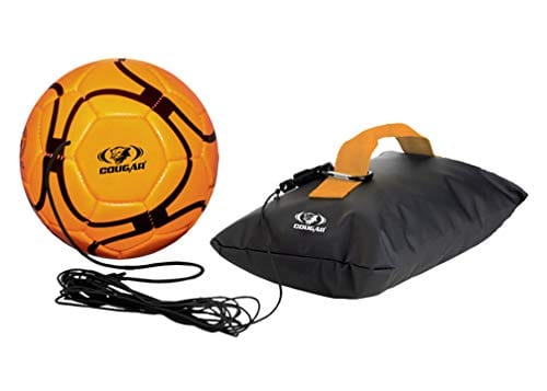 Cougar Soccer/Football Kick Trainer Soccer Training Aids, Hands-Free Adjustable 20 mtr Length Solo Soccer Trainer with Heavy Duty Sendbag