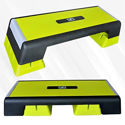 Cougar Extreme Aerobic Stepper for Home and Gym Exercise Fitness Stepper, 2 Level Adjustable Height Aerobics Stepper Exercise Platform for Indoor and Outdoor Workouts