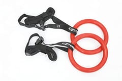 COUGAR Suspension Gymnastic Rings, Olympic Gym Rings with Heavy Duty Adjustable Straps for Gym, Cross Training, Strength Training, Pull Ups and Dips for Men/Women, Red