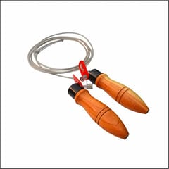 COUGAR SR-017 BOLT Jump Rope PVC Coated With Steel Wire underneath Sturdy Wooden Handle - Rope for Gym and Home | Skipping Rope for Men, Women, Kids, Children, Best Exercise Workout Fitness Accessory