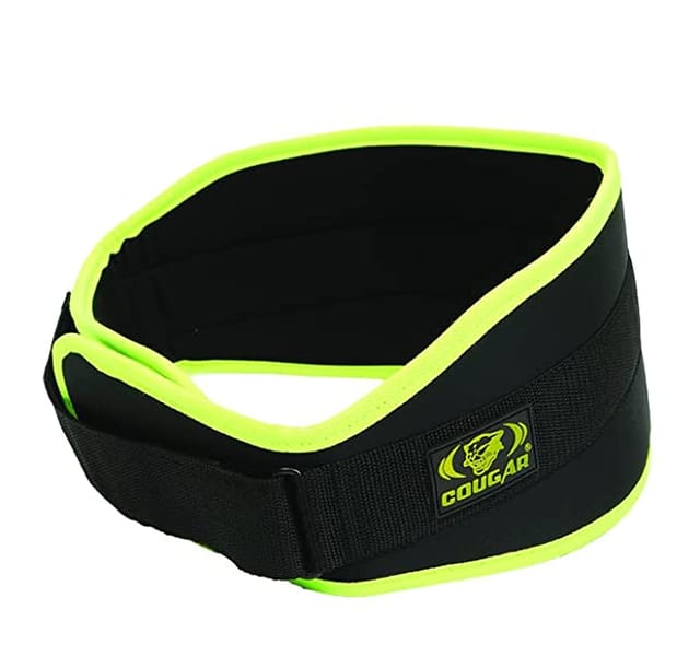 Cougar Rafter Weight Lifting Belt Pro Quality Neoprene Back Support Belt and Stainless Steel Hook and Loop Design - Wide Soft Feel Padding