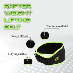 Cougar Rafter Weight Lifting Belt Pro Quality Neoprene Back Support Belt and Stainless Steel Hook and Loop Design - Wide Soft Feel Padding