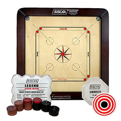 Siscaa Carrom Board Champion Fighter Frame Carrom Board 20mm Fast English Birch Ply Best Carrom