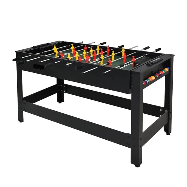 WMX Foosball Table and Pool Table 2 & 1 Versatile Game Table for Indoor Home Use Multicolor 48 x 24 x 33 Inch