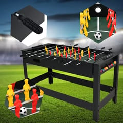 WMX Foosball Table and Pool Table 2 & 1 Versatile Game Table for Indoor Home Use Multicolor 48 x 24 x 33 Inch