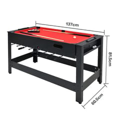 WMX फ़ुस्बॉल टेबल और पूल टेबल 2 और 1 बहुमुखी गेम टेबल घर के अंदर उपयोग के लिए बहुरंगा 48 x 24 x 33 इंच