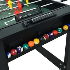 WMX Foosball टेबल आणि पूल टेबल 2 आणि 1 घरातील घरातील बहुरंगी वापरासाठी बहुमुखी गेम टेबल 48 x 24 x 33 इंच