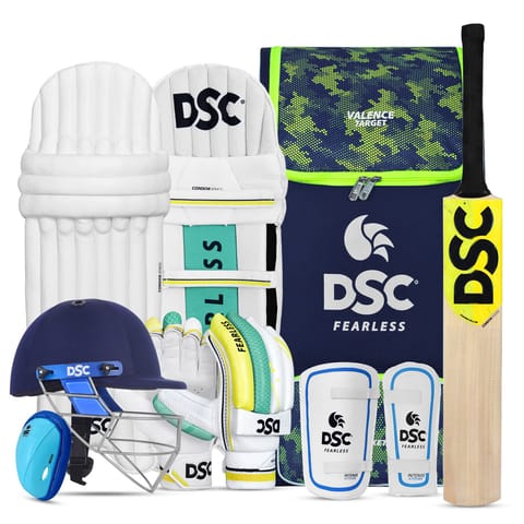 DSC Cricket Kit Full Cricket Equipment Junior to Senior with Helmet