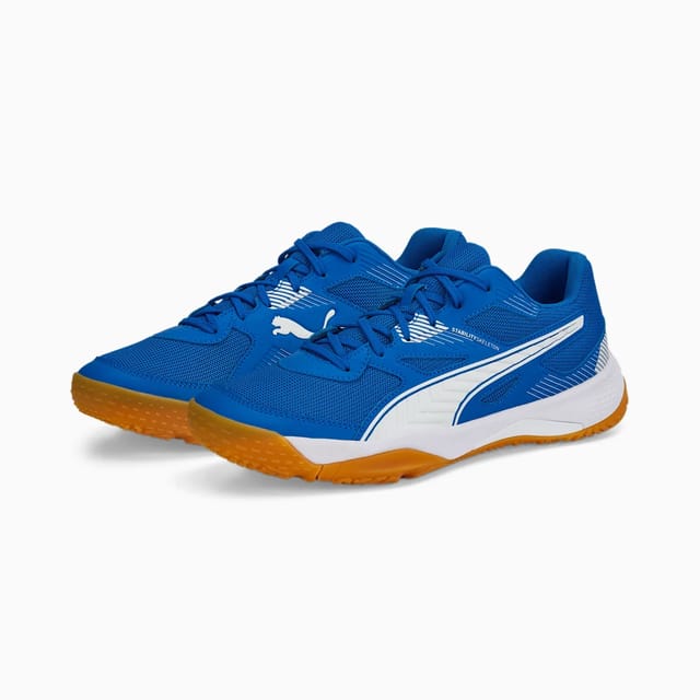 Puma Solarflash II Unisex Badminton Shoe | Designed for Best Indoor sports | Royal White