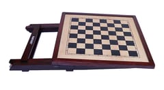WMX Aarkay शतरंज टेबल लकड़ी के हस्तनिर्मित शतरंज पूर्ण आकार टेबल शतरंज सेट फोल्डिंग गेम बोर्ड के साथ | घर, कार्यालय, यात्रा और उपहार उपयोग