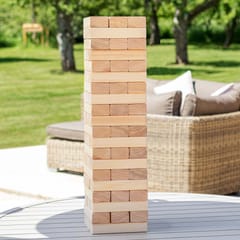 KD Jenga Super Giant Tumble Tower Blocks Game Wood Stacking Game with Canvas Bag for Adult, Kids, Family, 58 Pieces