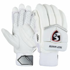 SG Test White Cricket Batting Gloves  Premium Quality Leather Palm