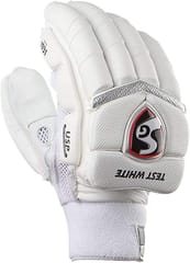 SG Test White Cricket Batting Gloves  Premium Quality Leather Palm