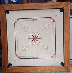 Synco Carrom Board Premia Limited Edition स्वाक्षरी केलेले 20mm पूर्ण आकाराचे कॅरम बोर्ड