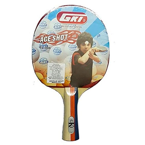 GKI Ace शॉट टेबल टेनिस टीटी रॅकेट रॅकेट (1 चा पॅक)