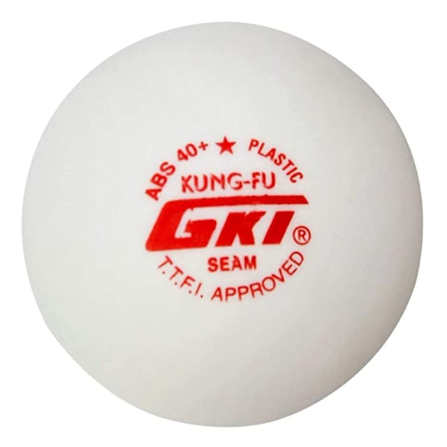 GKI کنگ فو پلاسٹک ٹینس بال (سفید) - معیاری سائز