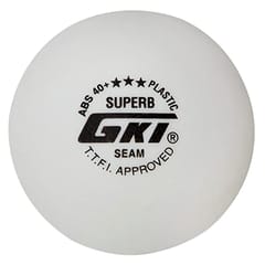 GKI Plastic Tennis Ball (White, 40+) Standard Size