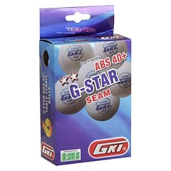 GKI G-Star ABS Plastic 40+ Table Tennis Ball, Pack of 12 (White)