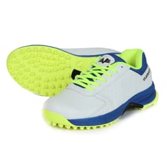 VIJAYANTI CRICKET SHOES SKIPPER RUBBER SPIKE SHOES WHITE / BLUE / GREEN