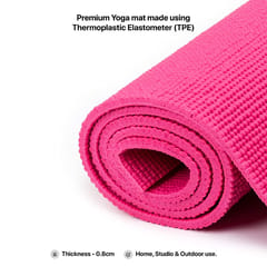 Kettler Premium Eco Friendly Anti Skid Pvc Yoga Mat 4 mm Assorted Colour With Carry Bag
