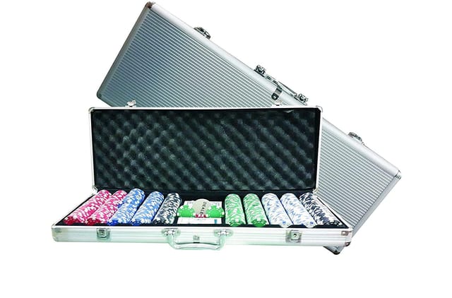 केडी कैसीनो 500 पीसी पोकर चिप्स सेट, प्रीमियम भारी गुणवत्ता वाले चिप्स